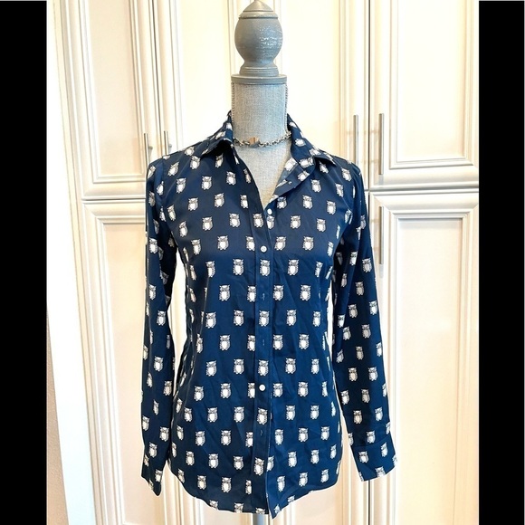 New - J Crew owl button shirt - Picture 5 of 5